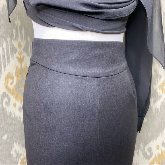 Ralph Lauren Black Wool Hi-Waist Pencil Skirt - Picture 4 of 16